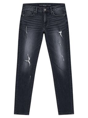 Flying Monkey Platinum Black Distressed Skinny Jeans Made in USA Size 30